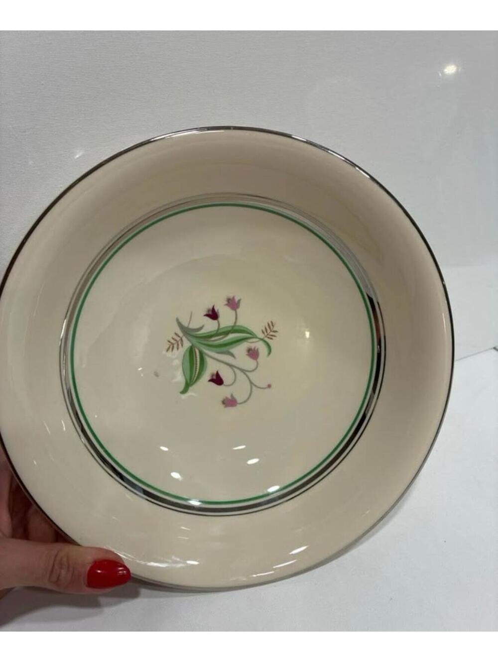 Syracuse China vegetable bowl in the discontinued "Coralbel" pattern